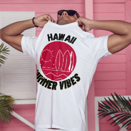 Vintage över röda sommarvikter från sol Hawaii T Shirt