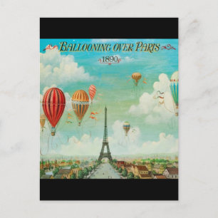 Vintage över vykort för resor i Paris