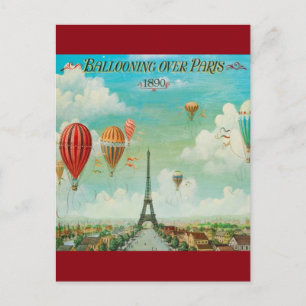 Vintage över vykort för resor i Paris