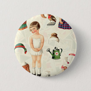 VINTAGE ÖVERGRIPANDE PAPPER DOLLS SVEETIE KNAPP
