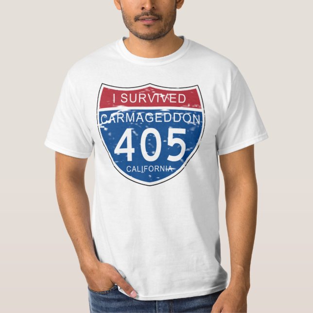 VINTAGE överlevde jag Carmageddon Kalifornien T-shirt (Framsida)
