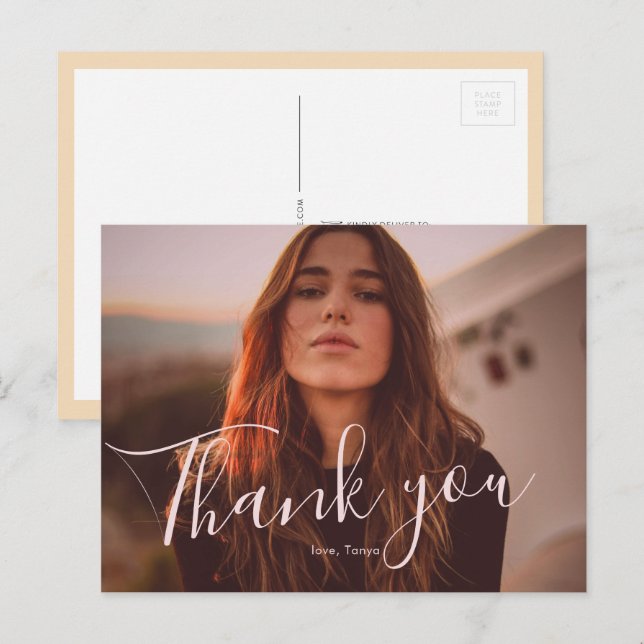 Vintage - översikt 1 Studenten Tack Vykort (Fram/baksida)