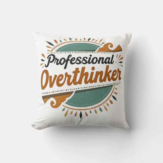 Vintage Overthinker Kudde (Framsida)