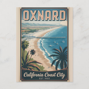 Vintage Oxnard Kalifornien Retro Resa Helg Vykort