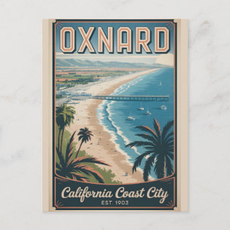 Vintage Oxnard Kalifornien Retro Resa Helg Vykort