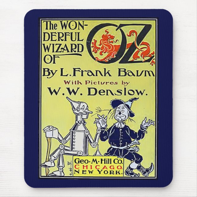 Vintage OZ Trollkarlens Bokomslag Musmatta (Framsidan)