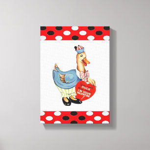 Vintage på Alla hjärtans dag i det retuscherade Ka Canvastryck