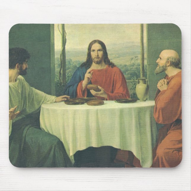 Vintage på Emmaus med Jesus Kristus Musmatta (Framsidan)