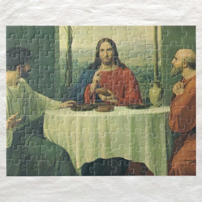 Vintage på Emmaus med Jesus Kristus Pussel (Skapare uppladdad)