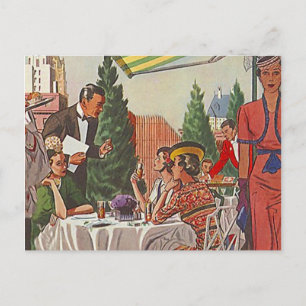 Vintage på vykort Eftermiddag Tea Luncheon Friends