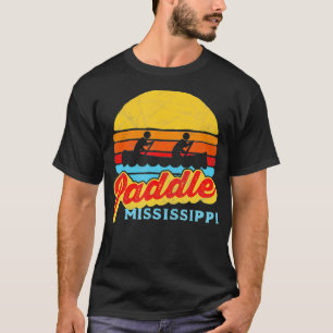 Vintage Paddle Mississippi Canoeing Retro Sol T Shirt