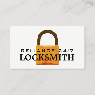 Vintage Padlock, Locksmith-Affärskort Visitkort