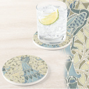 Vintage Påfågel Coasters Underlägg