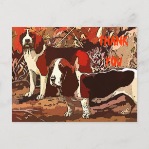Vintage Paint Beagles Tack Postcard Vykort