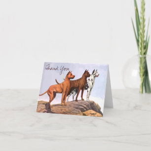 Vintage Paint Great dane Tackkort Card