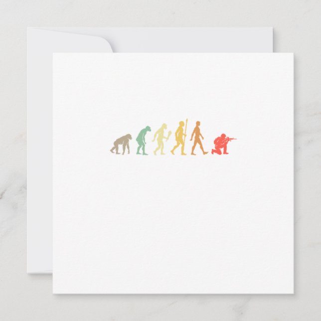 Vintage Paintball Evolution Gift Inbjudningar (Framsida)