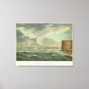 Vintage Painting of New York City (1825) Canvastryck