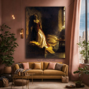 Vintage Painting of Princess Tarakanova Canvastryck