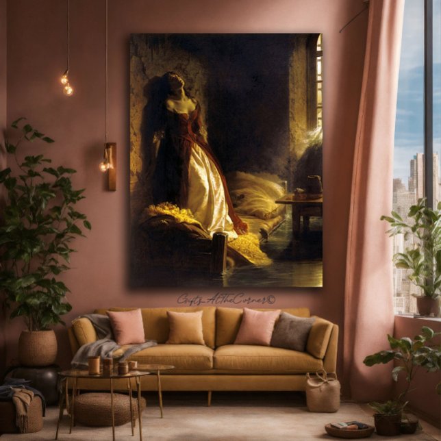 Vintage Painting of Princess Tarakanova Canvastryck (Skapare uppladdad)