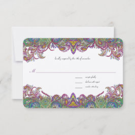 Vintage Paisley Honeysuckle Damask Wedding OSA