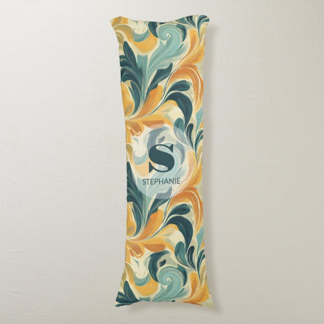 Vintage Paisley-Inspired Löv Mönster (1) Kroppskudde (Framsidan Vertikal)