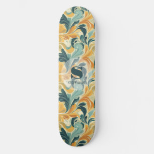 Vintage Paisley-Inspired Löv Mönster (1) Mini Skateboard Bräda 18,5 Cm