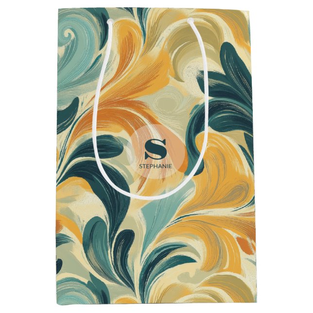 Vintage Paisley-Inspirerat Bladmönster (Framsidan)