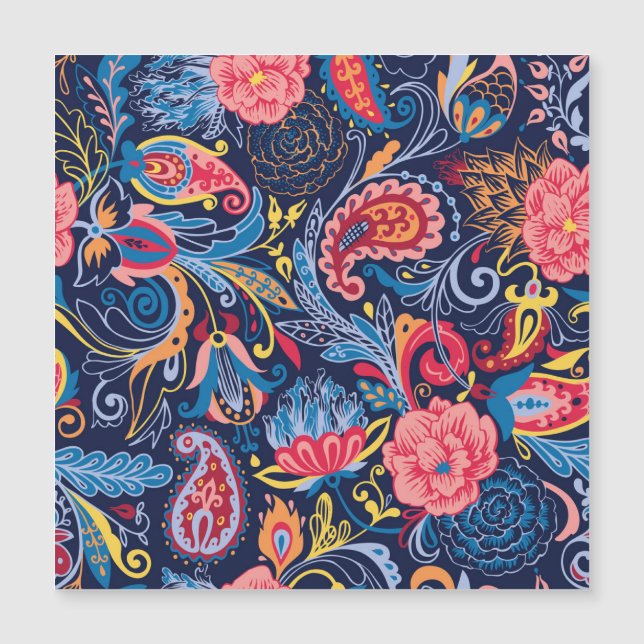 Vintage Paisley Seamless Mönster Design (Framsida)