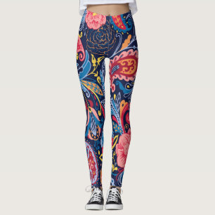 Vintage Paisley Seamless Mönster Design Leggings