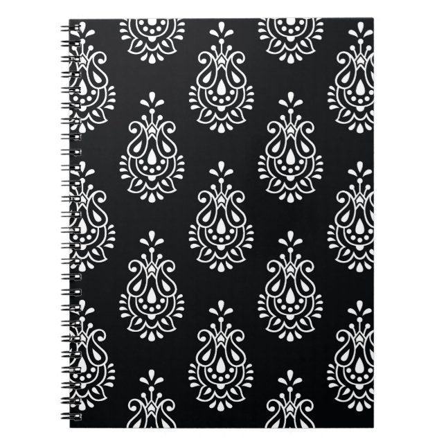 Vintage paisley, sömlös elegant mönster. anteckningsbok (Framsidan)