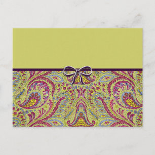 Vintage Paisley Vykort
