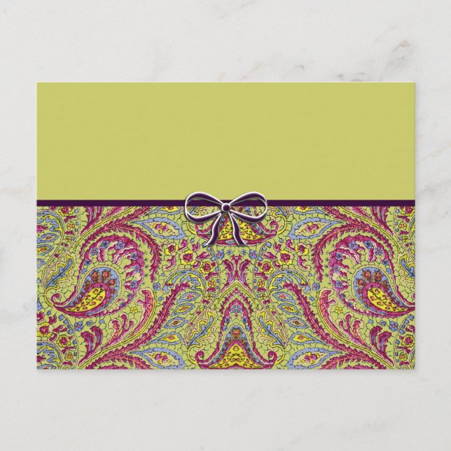 Vintage Paisley Vykort (Framsida)