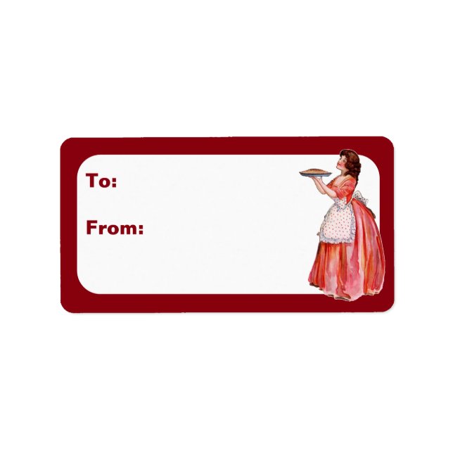 Vintage Paj Maker Adressetikett (Framsidan)