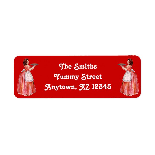 Vintage Paj Maker Returadress Etikett (Framsidan)