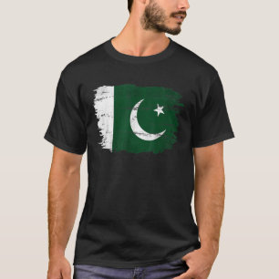 Vintage Pakistan Flagga för Pakistan T Shirt
