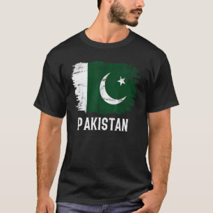 Vintage Pakistan Flagga för PAKISTANI T Shirt