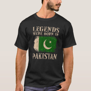 Vintage pakistanska Flagga föddes i Pakistan T Shirt