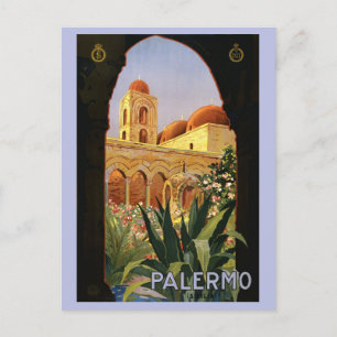 Vintage Palermo Italien Retro Italy Travel Vykort