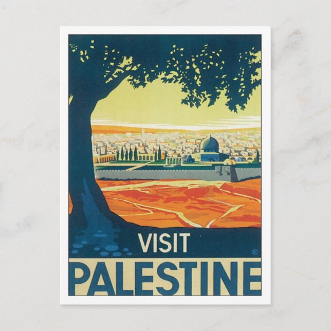Vintage Palestina Mellan östern Vykort (Framsida)