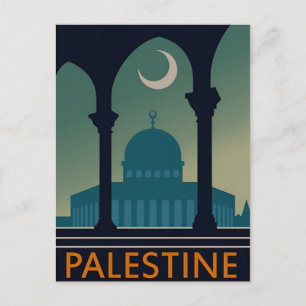 Vintage Palestine Travel vattenfärgsreflektor Vykort