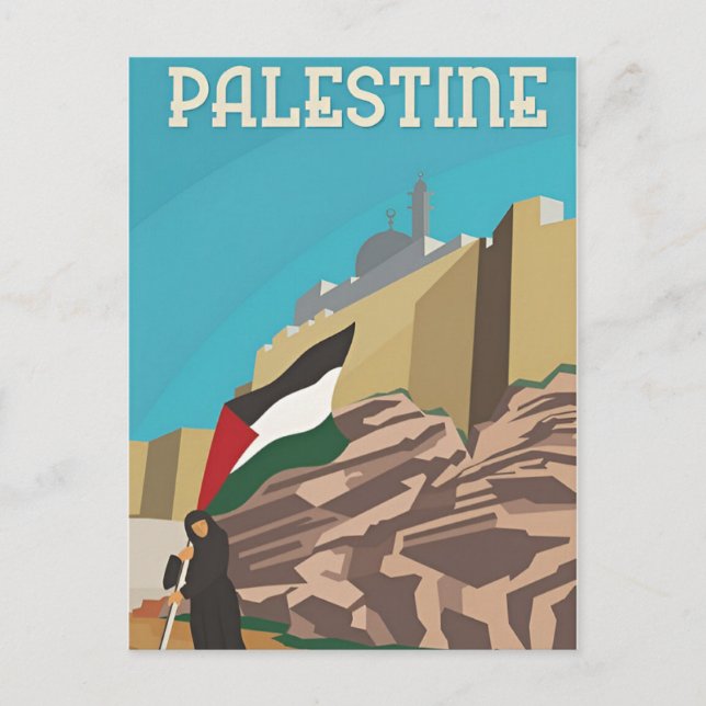 Vintage Palestine Travel vattenfärgsreflektor Vykort (Framsida)