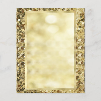 Vintage paljett guld Bokeh-mall Flygblad