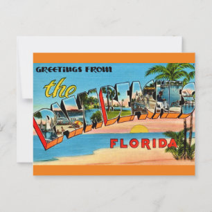Vintage Palm Beaches Florida Vykort