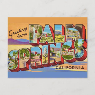 Vintage Palm Springs Hälsningar Postkort Vykort