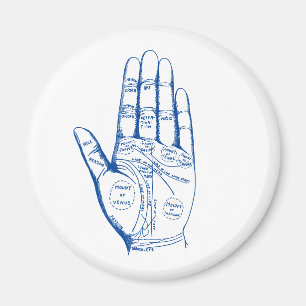 Vintage Palmistry Chart Handflatan Reading Magnet