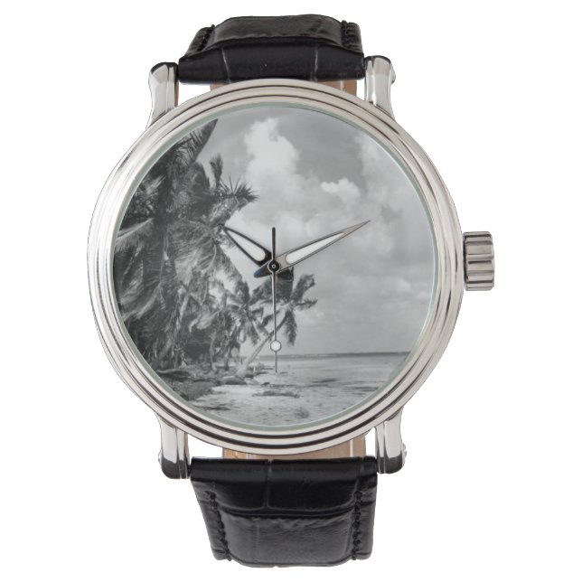 Vintage Palmträd Cool Armbandsur (Framsida)