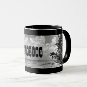 Vintage Palmträd Personlig Mugg