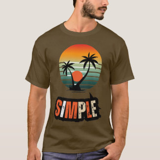 Vintage Palmträd Solnedgång Grafisk T-Shirt