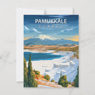 Vintage Pamukkale Turkiet Resor Vykort
