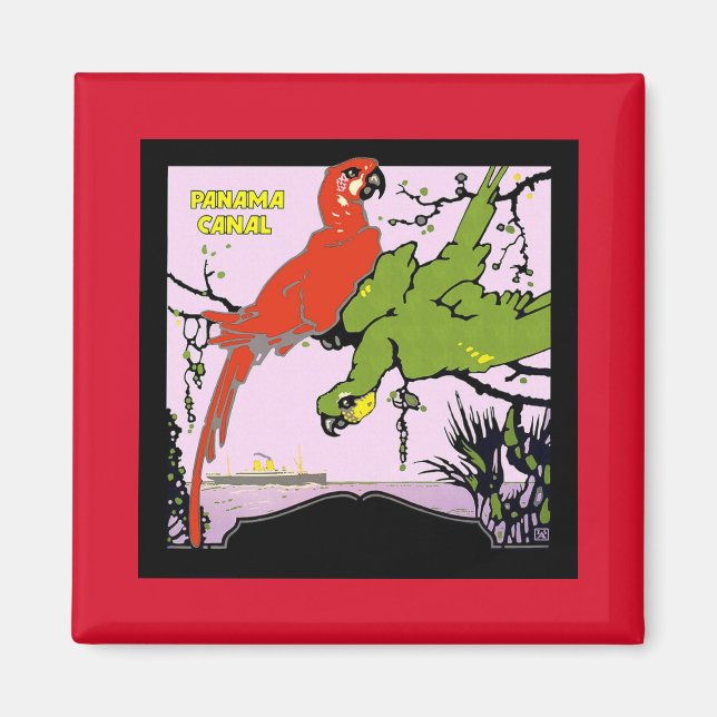 Vintage Panama Canal Magnet (Framsidan)